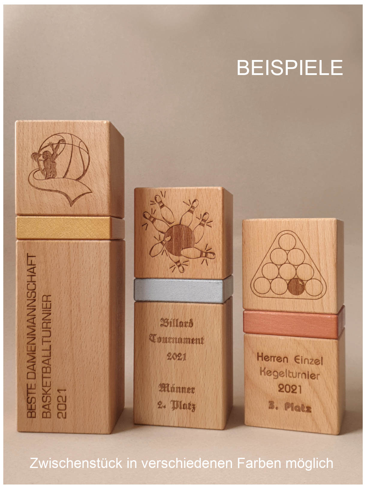 Holztroph�e Graphit